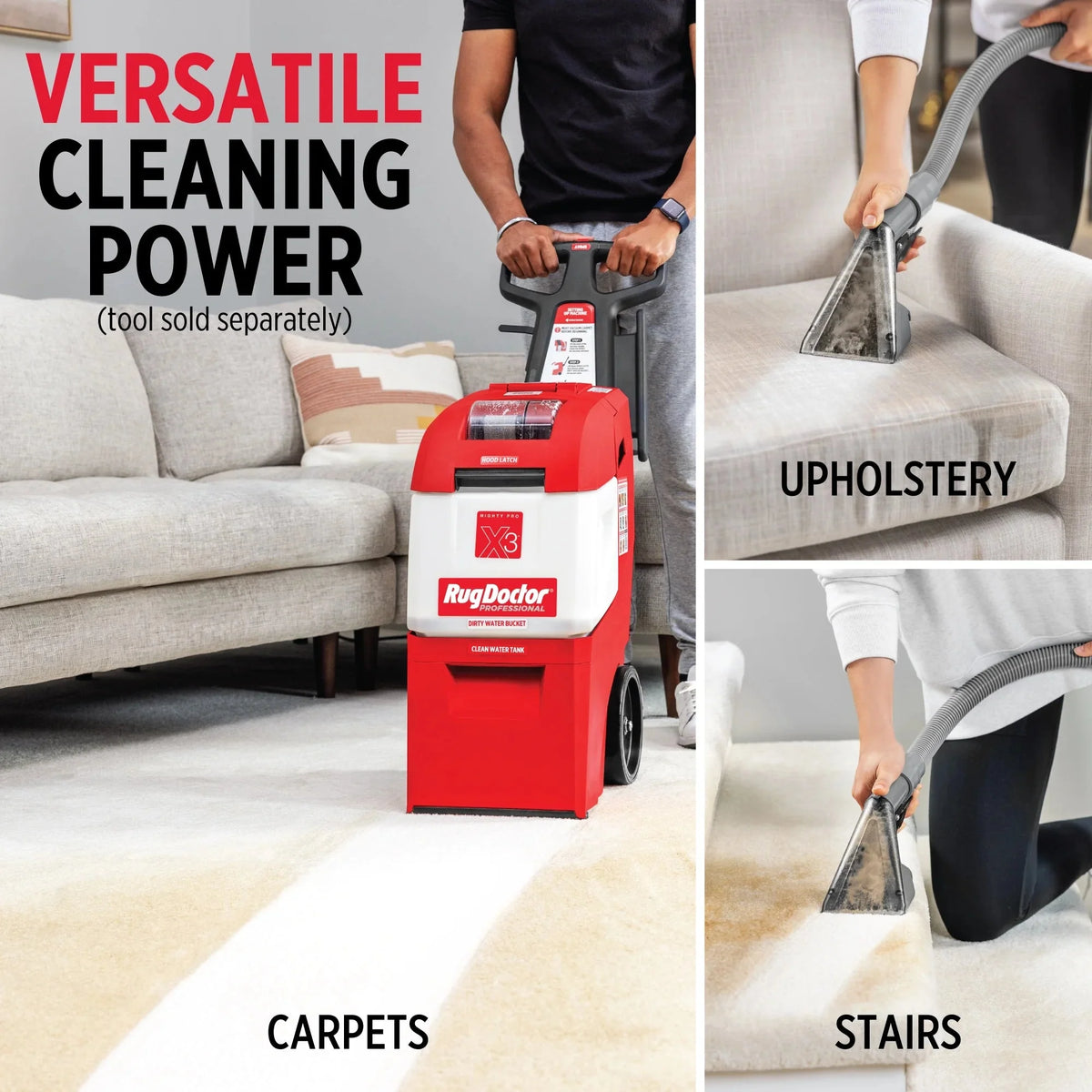 Rug Doctor X3 Commercial Carpet Cleaner, Pro Pet Pack With 48 oz Pet Cleaner - X3