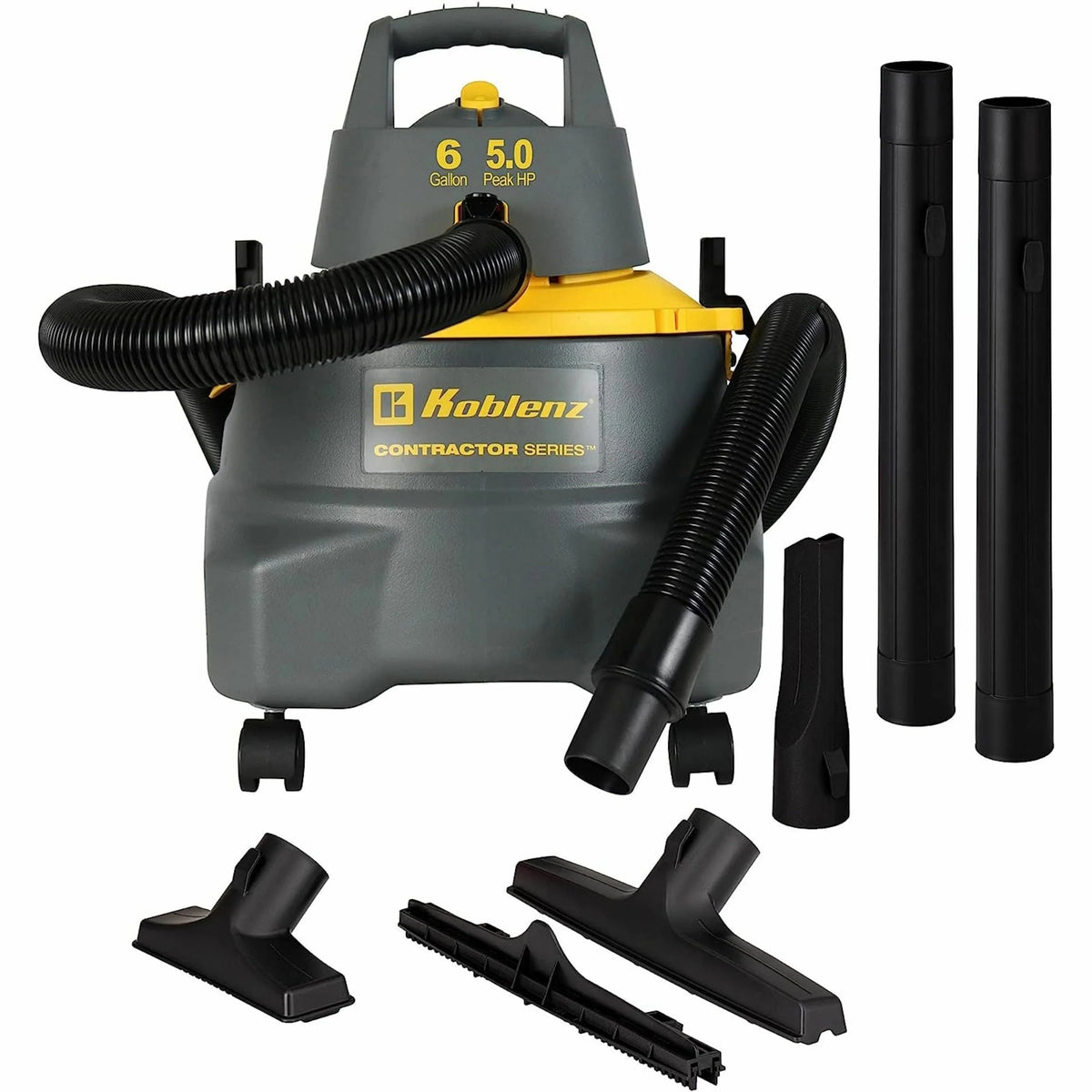 Koblenz 6 Gallon Wet/Dry Shop Vacuum, 5.0 Peak HP, 3-in-1 - WD-6 C212