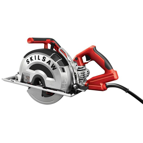 Metal Cutting Circular Saw - 15 Amp 8-Inch Corded Worm Drive Saw With Carbide Blade And Chip Tray