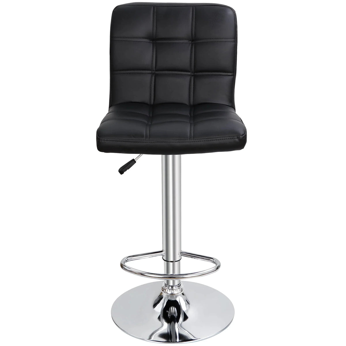 ZENY Bar Stool Set Of 4 With Soft Cushion And Metal Frame - Black
