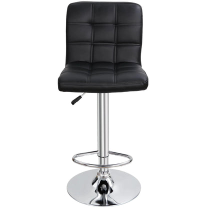 ZENY Bar Stool Set Of 4 With Soft Cushion And Metal Frame - Black