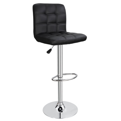 ZENY Bar Stool Set Of 4 With Soft Cushion And Metal Frame - Black