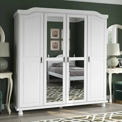 Palace Imports 4-Door Solid Wood Wardrobe Armoire, 72.25w - Kyle