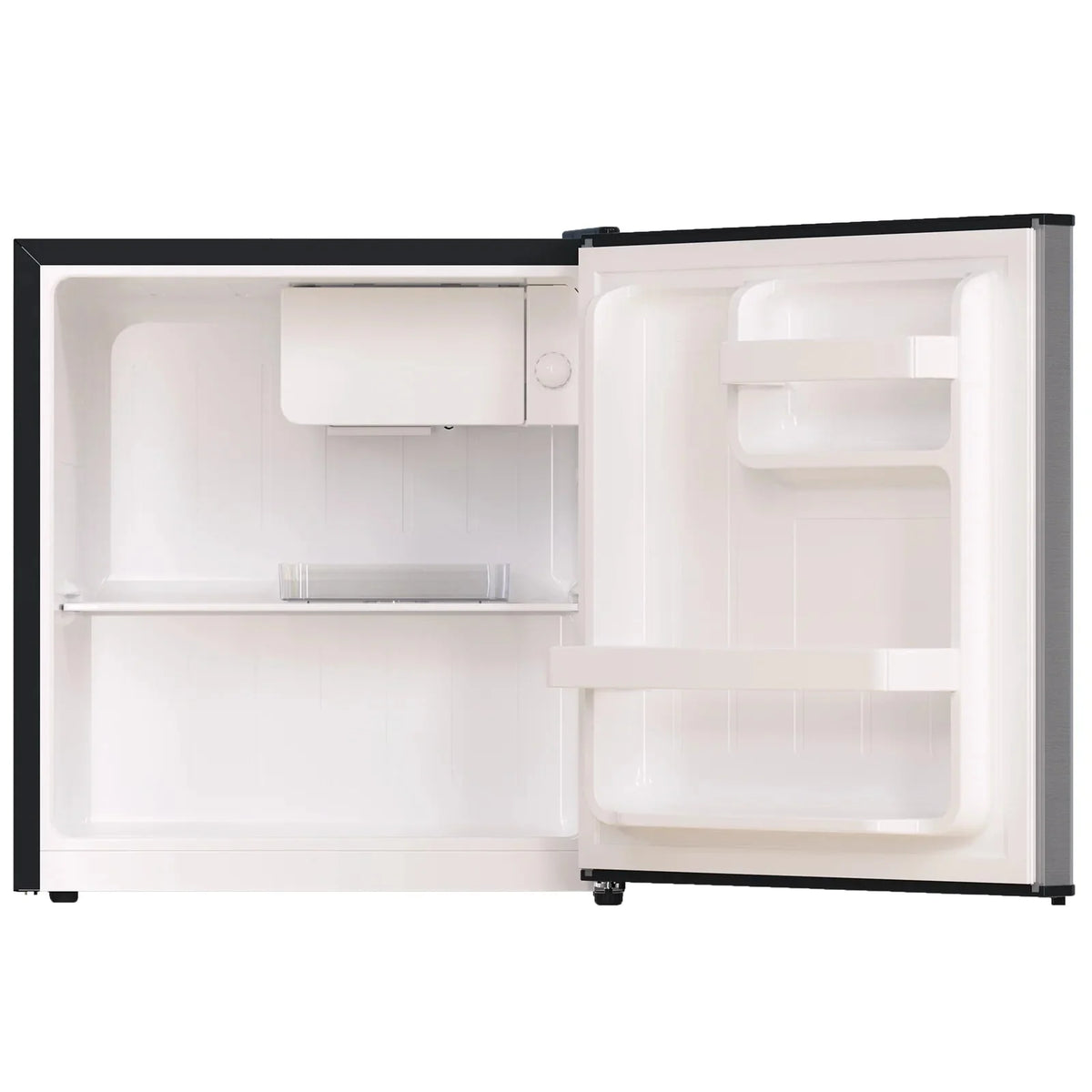 Single Door Mini Fridge With Freezer, 1.7 Cu Ft, Grey